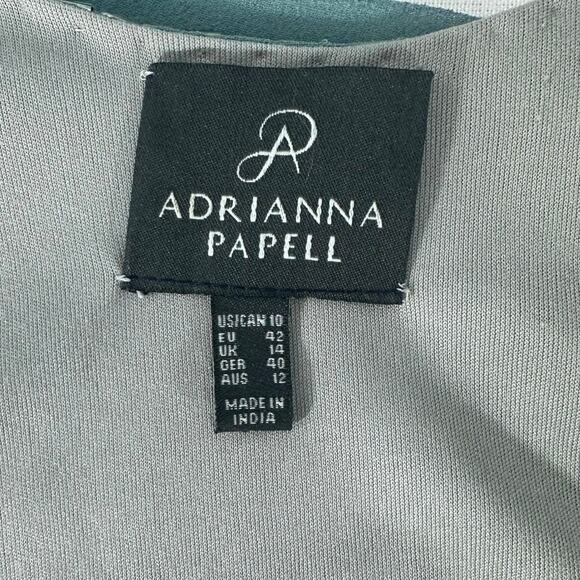 Adriana Papell Women's sz 10 Fishscale Beaded Cocktail NYE Holiday Party Dress - Picture 10 of 12